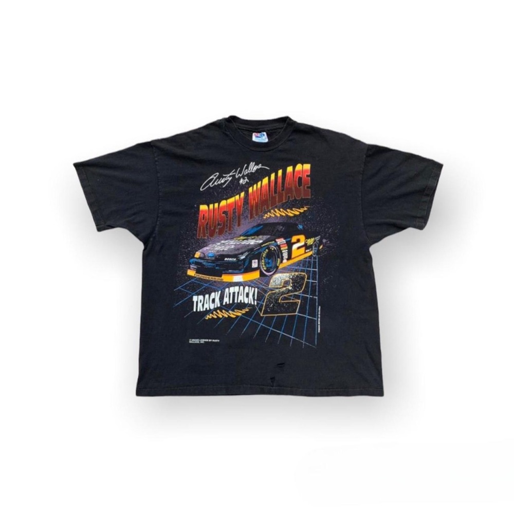 Vintage NASCAR graphic tee Rusty Wallace